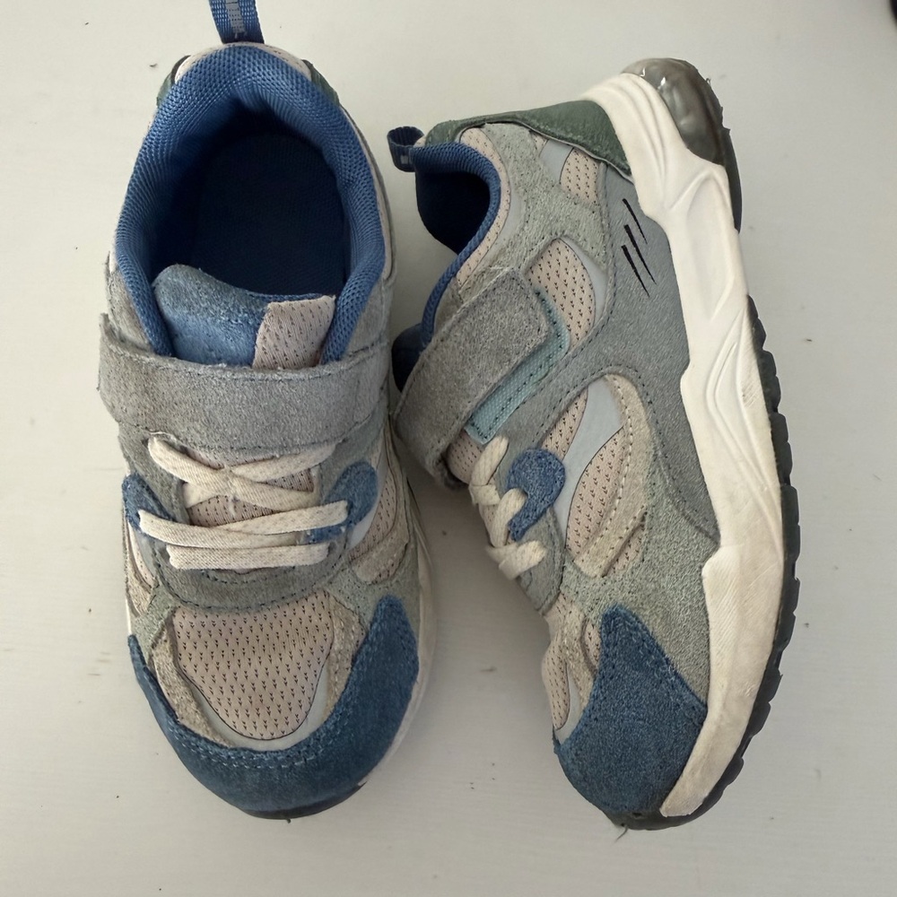 Kids Blue and Gray Sneakers